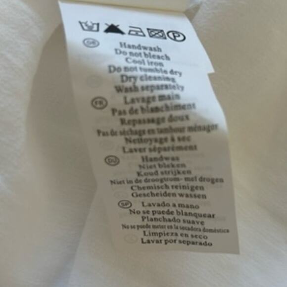 Anthropologie See U Soon Top Women's Off White Button Up L/S Crochet Size S NWT - Picture 7 of 9